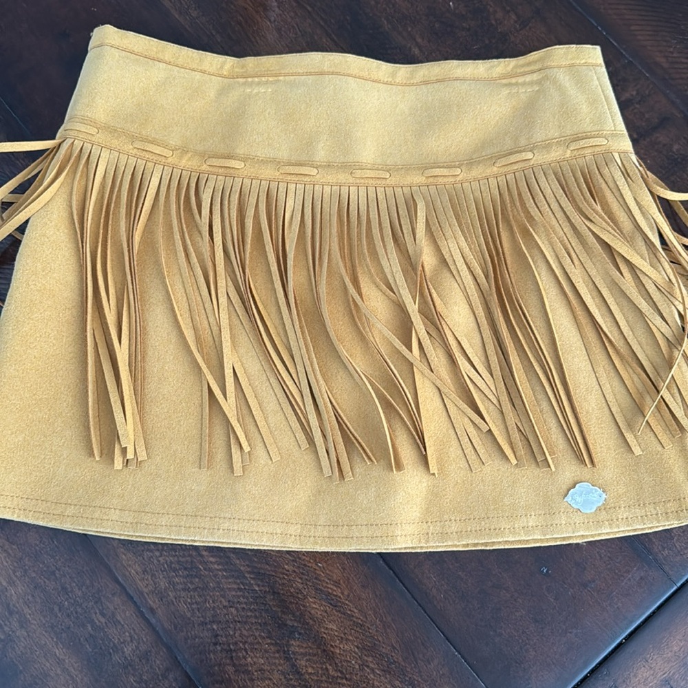 American Girl Fringed Mini Skirt